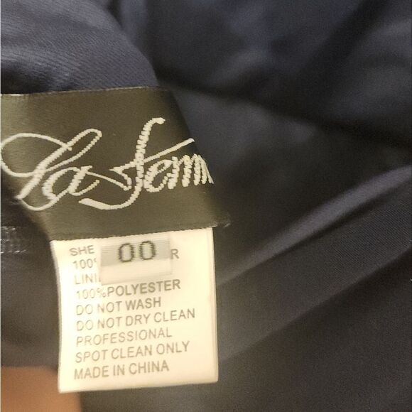 La Femme - 28079 Long Surplice High Slit Jersey Gown - Picture 8 of 9